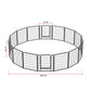16 Panels Heavy Duty Metal Playpen with door,31.7"H Dog Fence Pet Exercise Pen for Outdoor