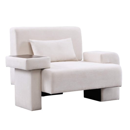 Modern Oversized Armchair, 48'' Wide Mid-Century Chair with Pillow Upholstered, Sturdy Wood Frame & Soft Cushion for Living Room - FVNLYXQ