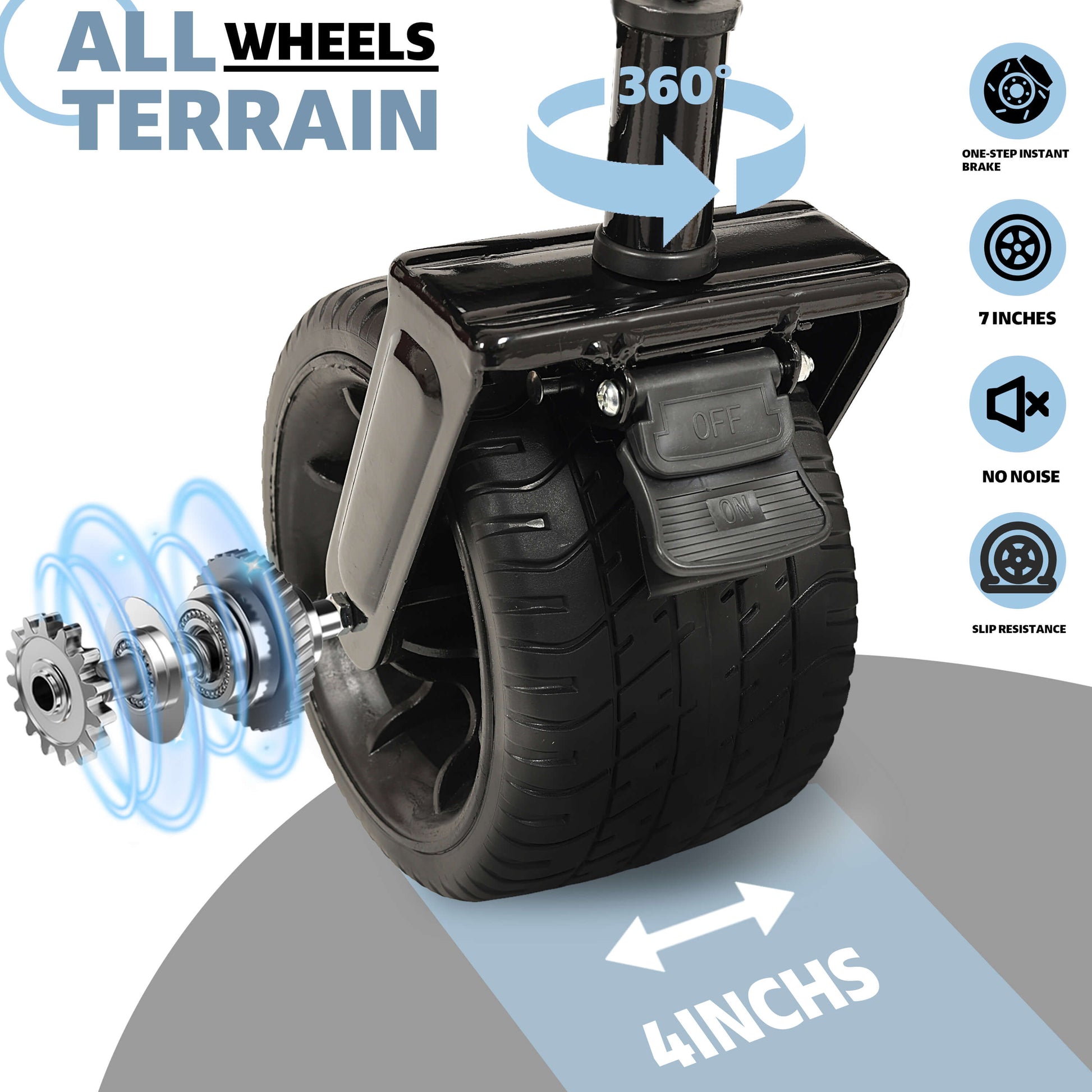 Multi-Functional Push-Pull Folding Wagon Cart with Rotating Handle & 360° All-Terrain Wheels – Heavy-Duty, Adjustable Design, Large Capacity for Transport, Groceries, and Outdoor Use, khaki- Gray - FVNLYXQ